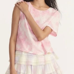 LoveShackFancy Mini Calix Tee - Millennial Pink Tie Dye - size. 3-4